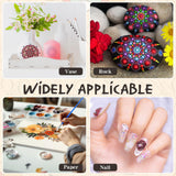 RoundFunny Mandala Rock Painting Kit - 10 Pcs Flat Rocks for Painting 3-4 Inches, Mandala Dotting Tools Kit, Mandala Stencils, Acrylic Paints, Dotting Tools for Painting Rocks for DIY Arts & Crafting RoundFunny