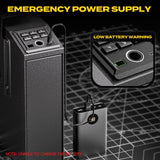 Mounted Biometric Gun Safe for Handgun, Nightstand Quick Access Pistol Safe with Auto Sliding Door for Car, Truck, Desk, Bedside, Slider Gun Lock Box with Security Fingerprint, Key Access, PIN Code HolaDream