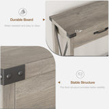 IDEALHOUSE Console Table with 2 Drawers, Farmhouse Entryway Table with Storage Shelf, Accent Wood Sofa Table for Living Room, Hallway, Foyer-Grey IDEALHOUSE