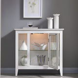 Leick Home Favorite Finds Entryway Wood Curio Cabinet in Weathered White Leick Home
