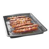 GoodCook 15” x 10.5” Nonstick Carbon Steel Baking Pan & Raised Wire Rack – Pizza Crisper, Crispy Bacon, Multipurpose Cooking Sheet Pan, Cooling Rack, Kitchen Cookware Set, Dishwasher Safe GoodCook