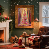 Christmas Paint by Numbers Kits for Adults - Painting by Numbers Kit Tree, Christmas Tree Adults Paint by Number Kits on Canvas Without Frame Oil Painting Acrylic Paints for Home Wall Decor 16X20 inch ajepon