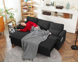 DURASPACE Sofa Bed Sleeper Pull Out 2 in 1 Sectional Sleeper Sofa Couches with Storage,USB, Cup Holder,Pullout Sectional Couches for Apartment Living Room (Dark Gray) DURASPACE