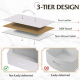 WLIVE Dresser with 4 Drawers, Storage Tower, Organizer Unit, Fabric Dresser for Bedroom, Hallway, Entryway, Closets, Sturdy Steel Frame, Wood Top, Easy Pull Handle, White WLIVE