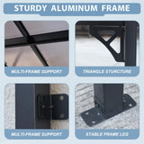 Aoxun 10’x 10’ Gazebo, Wall Mounted Gazebos Pergola, Outdoor Patio, Gazebo Awnings with Sloped Roof, for Backyard, Porch, Deck Aoxun