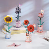 Hands Craft Hello Kitty and Friends Cinnamoroll Sunflower 3D Wooden Puzzle Kit | DIY Flower Model | Arts & Crafts | Creative Hobby Kits | Cinnamoroll Character | Wood Building Set Hands Craft
