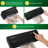 FoodSaver Vacuum Sealer Machine with Starter Vacuum Seal Bags & Rolls FOODSAVER