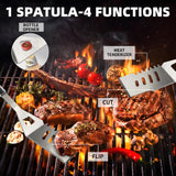 11Pcs Stainless Steel BBQ Grilling Accessories Set, Dad Gifts for Fathers Day Grilling Gifts,Portable Practical Grill Tools Utensils Kit with Storage Bag for Outdoor Grill Camping Backyard MUYFIO