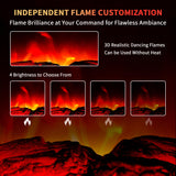 RealSmart Electric Fireplace Heater 22 in Freestanding Fireplace Stove Infrared Fireplace with 3D Flame Effect Remote Control, Timer, Overheating Protection Heater for Indoor Use Brown RealSmart