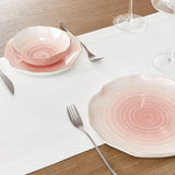 ZeeMart Linen Textured Border Table Runner, 14 x 72 Inch White, Farmhouse Style White Table Runners 72 Inches Long, Easy Care Everyday Polyester Table Runner ZeeMart