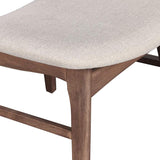 New Classic Furniture Mid-Century Modern Oscar Oval Back Dining Chair, Set of Two, Walnut Brown New Classic Furniture