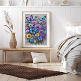 Butterfly Flower Diamond Art Painting Kits for Adults - Full Drill Diamond Dots Paintings for Beginners, Round 5D Paint with Diamonds Pictures Gem Art Painting Kits DIY Adult Crafts Kits 12x16inch Legrace