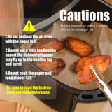 Golden Associate Disposable Paper Liner Square 250Pcs for 5 to 8 Qt Air Fryer Baskets, Non-stick Oil-proof Parchment Liner Cooking Paper Golden Associate