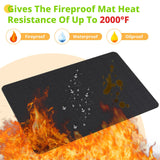 McKuk 70 x 48 inches Under Grill Mats for Outdoor Grill, Easy to Clean Reusable Grill Mat for Deck, Double-Sided Fire Resistant,Water Resistant and Oil Proof, Fit for Indoor Fireplace Mat Fire Pit Mat McKuk