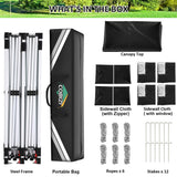 COBIZI 10x20ft Pop Up Canopy Tent with 6 Removable Sidewalls, Easy Up Commercial Canopy, Waterproof and UV50+ Gazebo with Portable Bag, Adjustable Leg Heights,Party Tents for Parties, with 4 Sandbags COBIZI