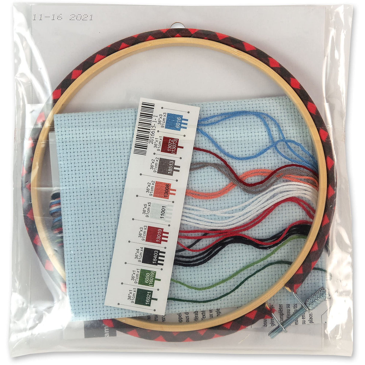 Dimensions 72-09005 Holiday Family Truck Christmas Counted Cross Stitch Kit for Beginners, 6" D, 14 Cnt. White Aida, 5pcs Dimensions