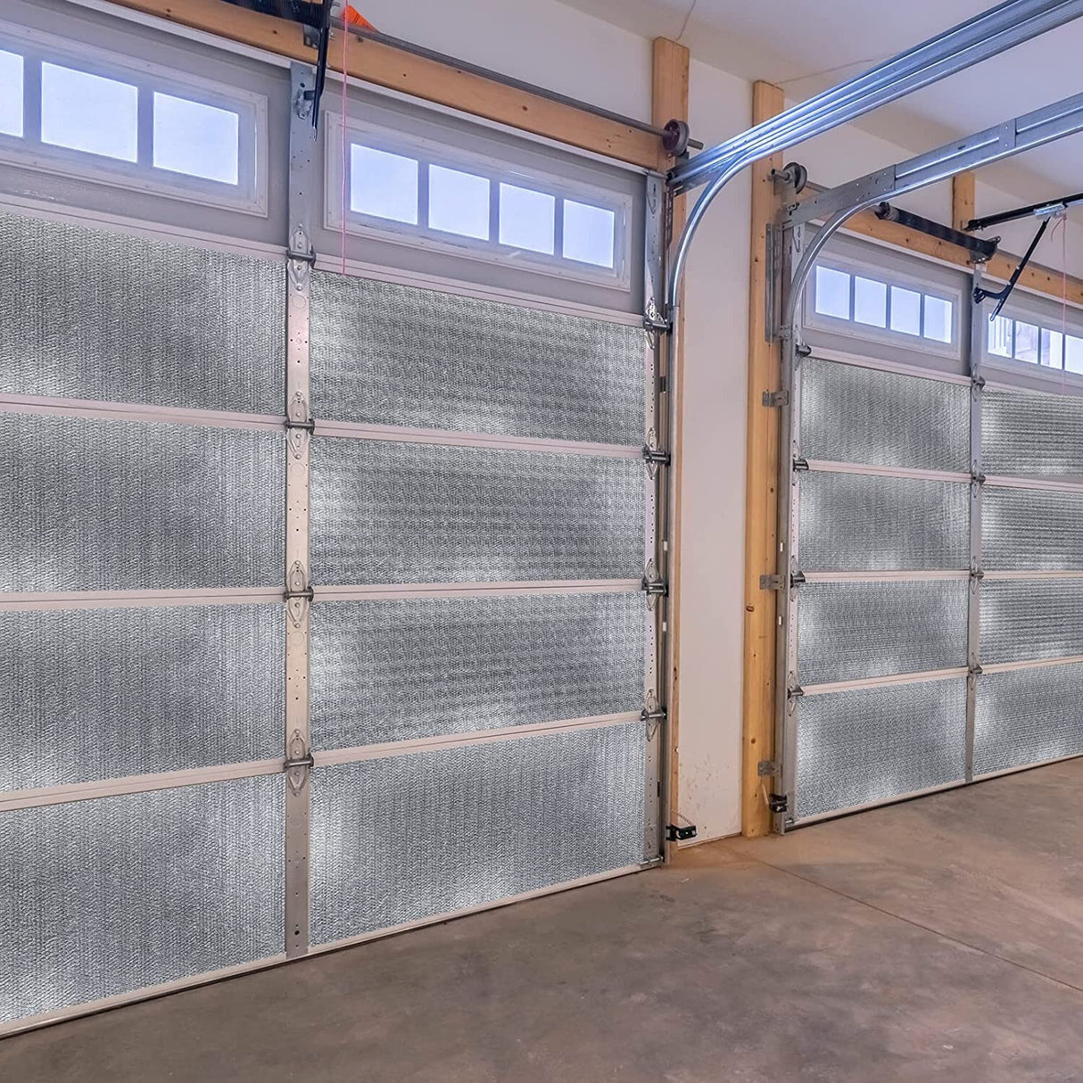 Garage Door Insulation Kit 16 Pcs Double Bubble Reflective Panels 24x48" Sheets - Double Garage Door WoodArtSupply