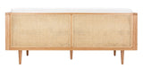 Safavieh Couture Helena French Mid-Century Natural and Beige Rattan Daybed, Single Extra Large Safavieh