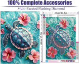 Ekuxom Turtle Diamond Art Kits for Adults, 5D Diamond Painting Kits for Adults Beginner, Full Drill Gem Painting Crafts Kits for Home Wall Decor Gifts 12x16inch Ekuxom