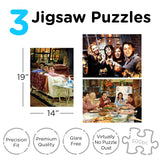 Aquarius Set of 3 Friends Puzzles (Three 500 Piece Jigsaw Puzzles) - Glare Free - Precision Fit - Officially Licensed Friends Merchandise & Collectibles - 14x19 Inches AQUARIUS