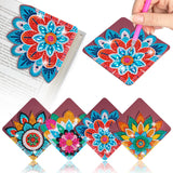 Wivico 4 pcs Diamond Painting Bookmarks, DIY Diamond Art Kits for Adults, Book Corner - Protecting Bookmark Craft Supplies Kits for Book Lovers(Mandala Lace) Wivico