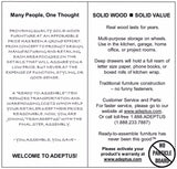 Adeptus Original Roll Cart, Solid Wood, 6+2 Drawer Extra Wide Drawers Roll Carts, Medium Pine ADEPTUS