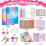 OIHEW DIY Journal Kit for Girls Ages 8-14, Stationary & Diary Set with Stickers,Birthday Gifts for 8 9 10 11 12 13 14 Year Old Girl, Scrapbook Art Crafts Kit Teen Girl Birthday Gift Idea OIHEW
