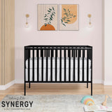Dream On Me Synergy 5-In-1 Convertible Crib In Black, Greenguard Gold Certified Dream On Me