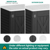 YITAHOME Outdoor Horizontal Storage Shed with X-Shaped Lockable Door, 35 Cu Ft Weather Resistant Resin Tool Shed w/o Shelf, Ideal for Bike, Trash Cans, Garden Tools, Lawn Mowers, Dark Gray YITAHOME