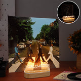 YuanDian Light up Now Playing Vinyl Record Stand, Now Spinning Record Stand, Wooden Acrylic Holder for Vinyl Album Display Storage, Vinyl Record LED Display Storage Collection Holder with USB Powered YuanDian