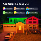 Cuiwos 300ft Permanent Outdoor Lights Pro,Phone App & Remote, RGB Eternity Eaves Lights IP68 Waterproof, House Roof Outdoor String Light Cuiwos