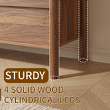 CHUWELL Walnut Dresser for Bedroom, 63" Wide Mid Century Modern Chest of Drawers with 9 Large Storage Space and 4 Solid Wood Cylindrical Legs, 9 Drawer Large Dresser for Bedroom(Walnut) CHUWELL