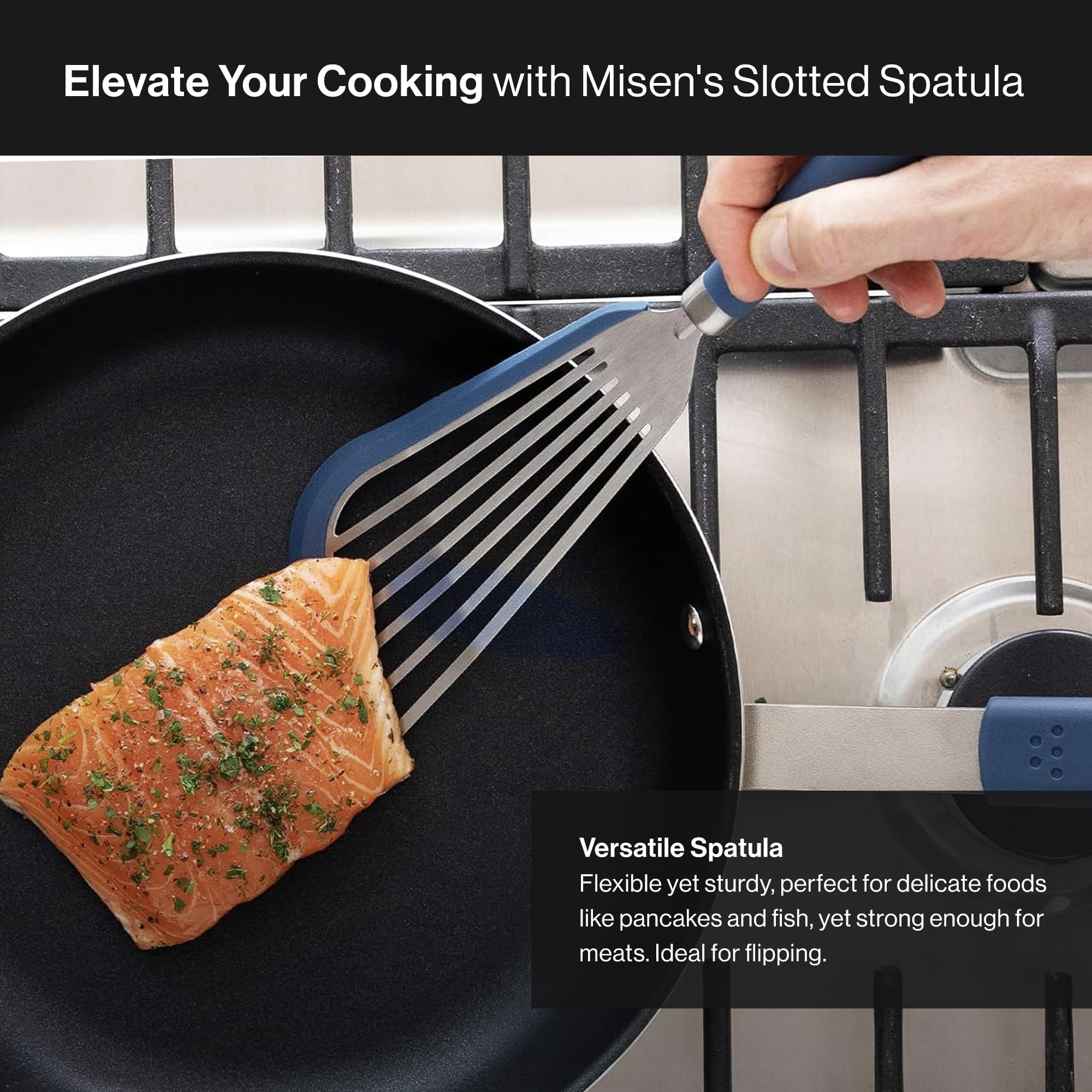 Misen Fish Silicone Spatula Slotted Turner - Thumbnail 4