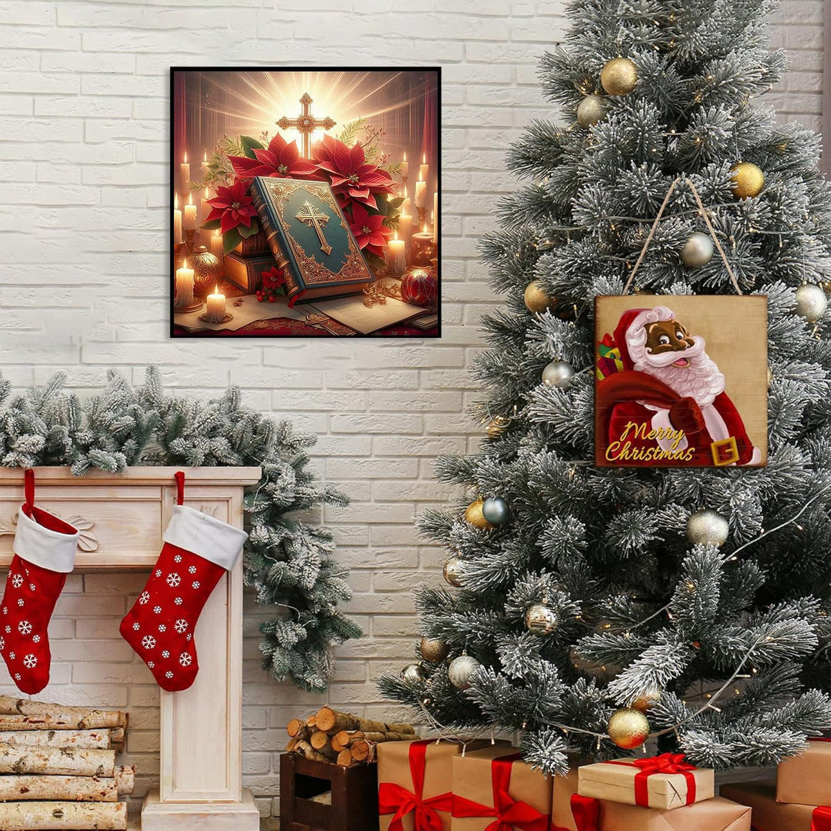 Axquilon Christmas Diamond Art Kits for Adults - Bibble Diamond Painting Kits for Adults, 5D Round Full Drill DIY Christmas Gem Art Paint by Diamonds 14x14 inch Axquilon