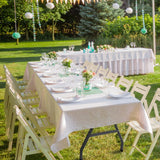 USEFULTEK Plastic Folding Table 6ft for Camping, Party, Dining, Barbecue, Picnic with Carrying Handle, Locks - White USEFULTEK