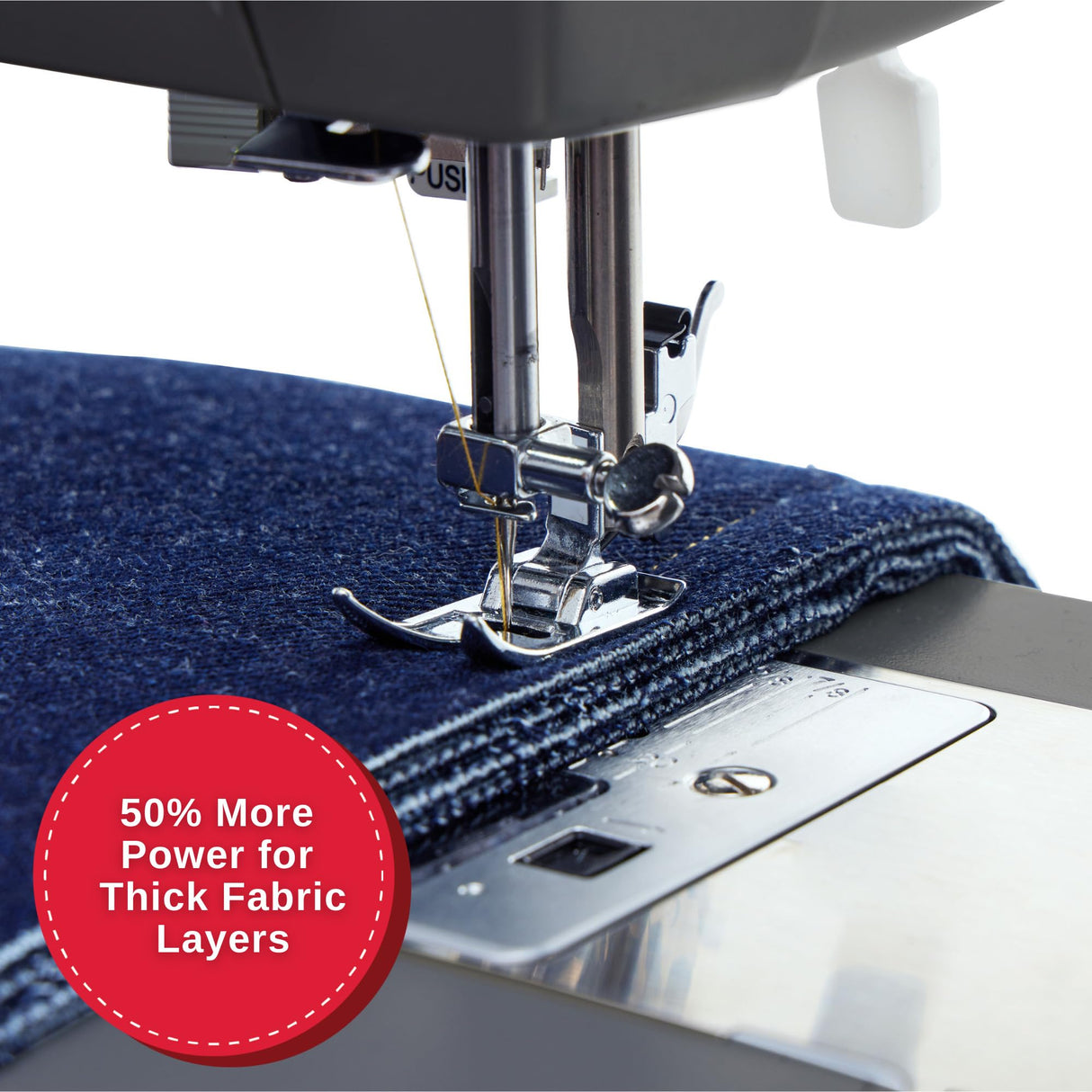 SINGER Heavy Duty 4452 High Speed Sewing Machine With Accessory Kit | Strong Motor with Enhanced Piercing Power, 110 Stitch Applications, Full Metal frame, 1-step Buttonhole & LED Lights SINGER