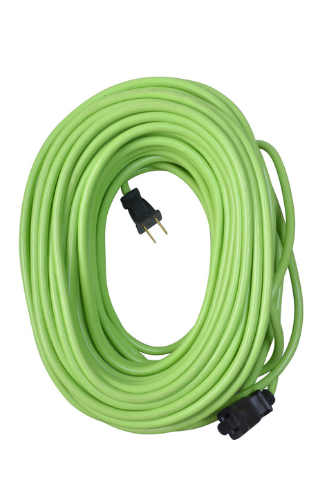 Yard Master Outdoor Extension Cord, 120 Foot Light Duty, Water Resistant, Flexible, 16 Gauge 2 Prong, Lime Green, 9940010 Yard Master