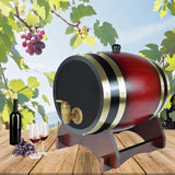 1.5L Whiskey Barrel Dispenser Oak Aging Barrels Home Whiskey Barrel Decanter for Wine, Spirits, Beer, and Liquor (Red Wine) Aimee_JL