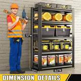 Bezuny 72" H Garage Shelving,2500LBS Heavy Duty Shelving for Storage Commercial,5 Tier Storage Shelves with Adjustable Shelf,Metal Shelves for Industrial,Warehouse,Basement (36" W*16" D*72" H) Bezuny