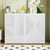 HABITRIO Full Size Murphy Bed, Wood Full Murphy Bed Frame with Large Drawer, USB Ports and Outlets, White HABITRIO