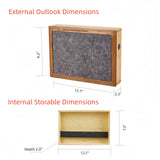 DeYoungArbeit Pistols Wall Cabinet with Magnetic Lock, Wall Shelf Gun Safe, Handmade Wooden Box Storage Indoor Gun Rack(Felt Cover) DeYoungArbeit