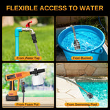 Cordless Pressure Washer Battery Bowered 1060 PSI Compatible with Makita Battery, Portable Power Washer for Cars 5000mAh Brushless Motor & 2.5 GPM High-Pressure Washer, 6-in-1 Nozzle, LCD Screen This Hill