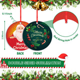 Sublimation Ornament Blanks 20 PCS Double Sided Personalized Christmas Ornaments with Red String Christmas Ornaments Sublimation for Halloween Xmas Tree Decor & DIY Handmade Crafts Upspotie