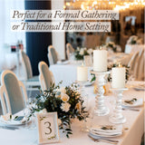 Wood Candle Holders for Pillar Candles (Set of 3) Tall Large Rustic Pillar Candlestick Stands - Fits Both 4 inch and 3 inch Wide Pillar Candles - Modern Farmhouse Decor (Antique White) My Fancy Farmhouse