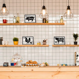 Jetec 3 Pieces Farmhouse Kitchen Signs Cow Rooster and Pig Decors 7.9 x 5.9 Inch Rustic Wooden Signs Country Wall Decorations for Kitchen Wall Decor and Home Decor (Rustic Style) Jetec