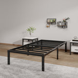 LUMUNANCE Metal Bed Frame Twin Size - 14 Inch Heavy-Duty Twin Platform Bed Frame No Box Spring Needed, Easy Assembly, Noise-Free, Sturdy Mattress Foundation, Underbed Storage Space LUMUNANCE