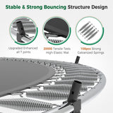 Tatub 16FT Upgrade Trampoline for Kids and Adults, Outdoor Recreational Trampolines with Basketball Hoop & Enclosure Net, Curved Poles & Storage Bag, Pumpkin Trampoline Capacity for 6-8, Green Tatub