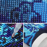 SENQAO Halloween Diamond Painting Kits for Adults, Moon Witch Pumpkin Diamond Art Kits Full Drill Bats Star Diamond Dots Paint with Diamonds Gem Arts and Crafts Home Wall Decor 12x16inch SENQAO