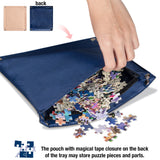 Lavievert 1000 Pieces Jigsaw Puzzle Board with Padded Cover, Portable Puzzle Case with 4 Sorting Trays, Puzzle Caddy Puzzle Storage Saver with Non-Slip Surface for Adults and Kids LAVIEVERT