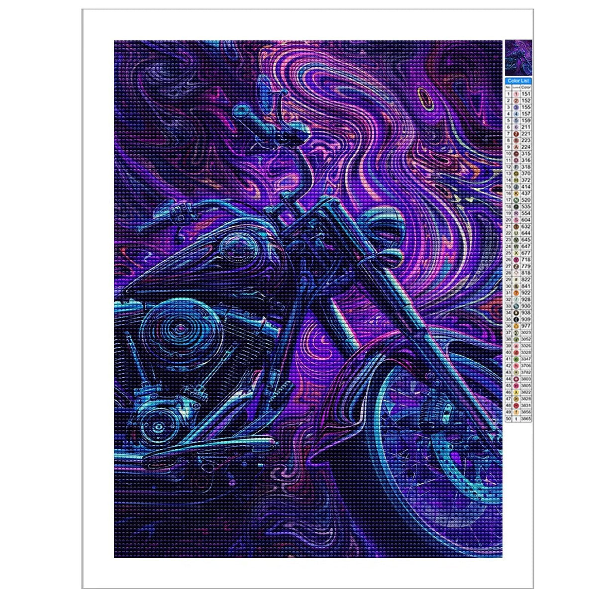 Movstrb Adult Motorcycle Diamond Painting, Cool Motorcycle 5D Diamond Art Kit, Gift for Friends and Family, Suitable for DIY Crafts, is Beautiful Wall Art Decoration 8x12 Inch Movstrb